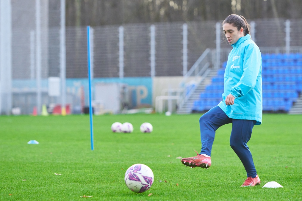 Тренировка женской команды «Зенит» перед матчем с ЦСКА
