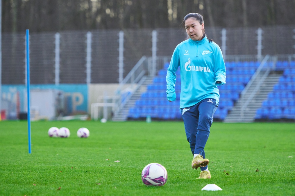 Тренировка женской команды «Зенит» перед матчем с ЦСКА