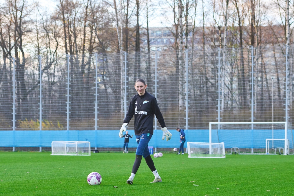 Тренировка женской команды «Зенит» перед матчем с ЦСКА