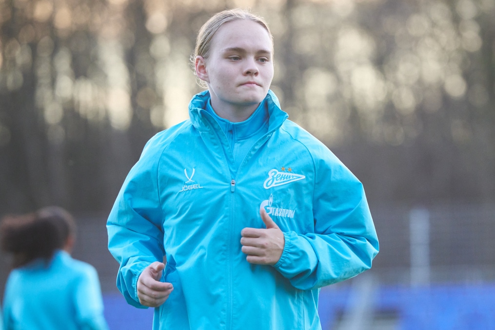 Тренировка женской команды «Зенит» перед матчем с ЦСКА