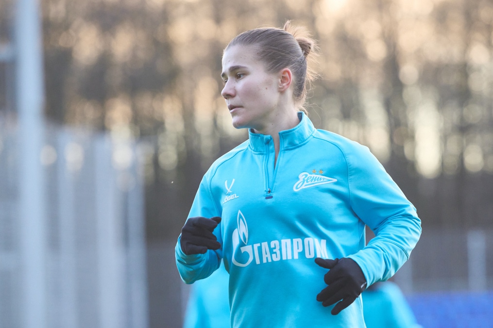 Тренировка женской команды «Зенит» перед матчем с ЦСКА