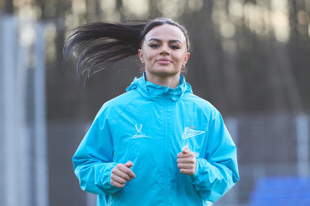 Тренировка женской команды «Зенит» перед матчем с ЦСКА