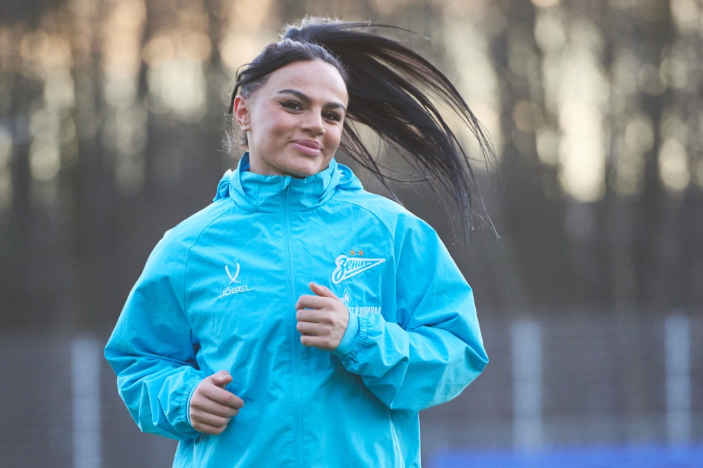 Тренировка женской команды «Зенит» перед матчем с ЦСКА