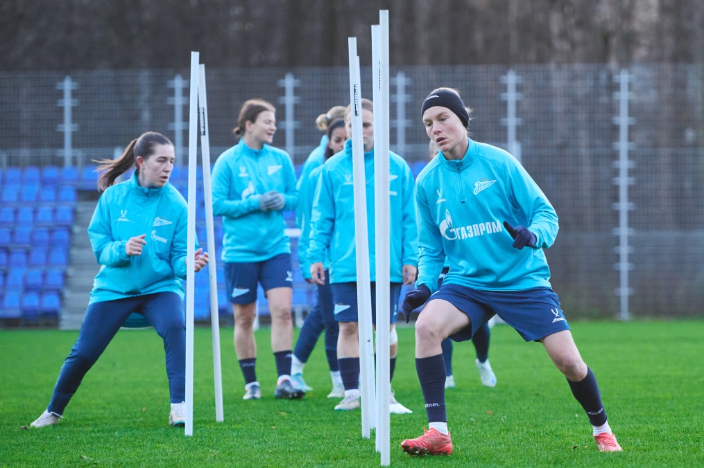 Тренировка женской команды «Зенит» перед матчем с ЦСКА