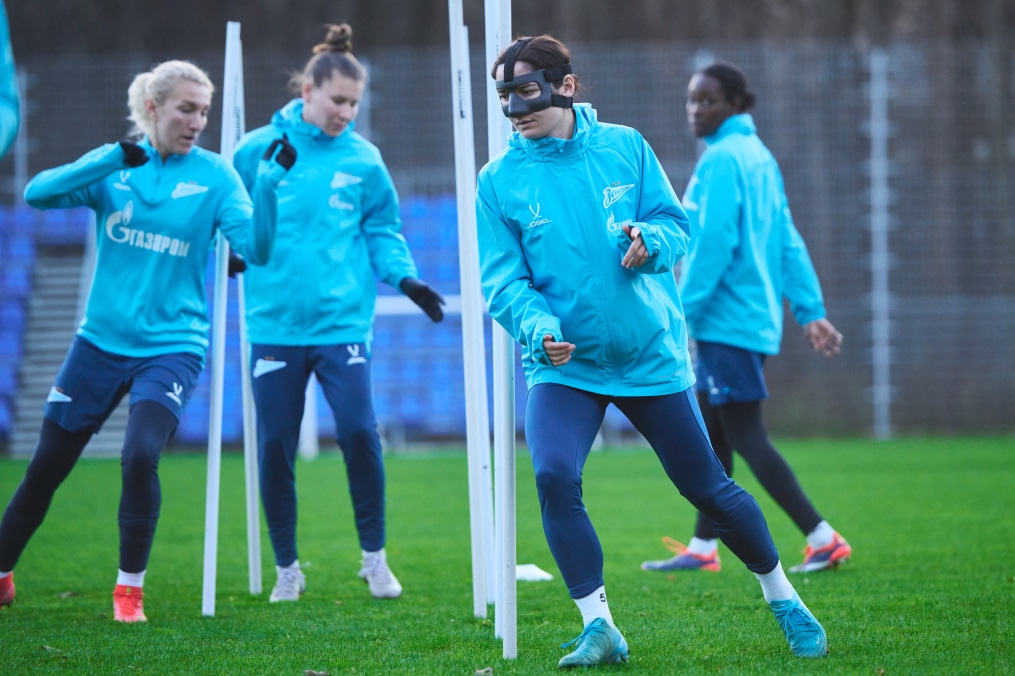 Тренировка женской команды «Зенит» перед матчем с ЦСКА