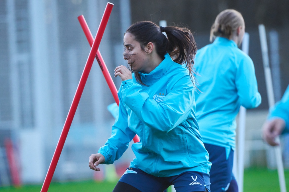 Тренировка женской команды «Зенит» перед матчем с ЦСКА