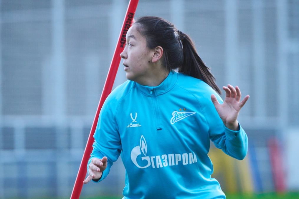 Тренировка женской команды «Зенит» перед матчем с ЦСКА