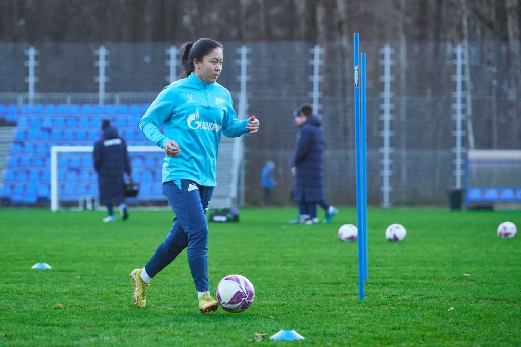 Тренировка женской команды «Зенит» перед матчем с ЦСКА