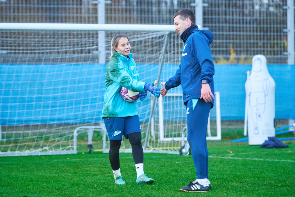 Тренировка женской команды «Зенит» перед матчем с ЦСКА