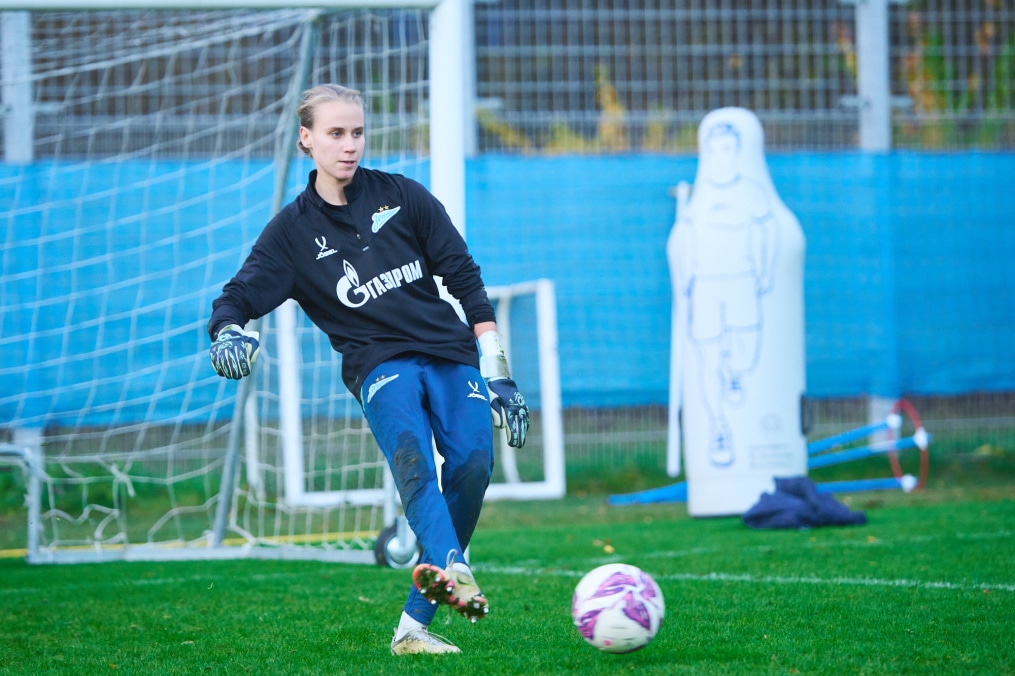 Тренировка женской команды «Зенит» перед матчем с ЦСКА