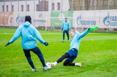 Тренировка основного состава «Зенита» перед матчем с «Крыльями Советов»