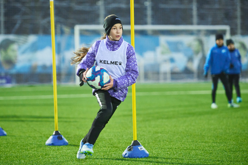 Совместная тренировка Анастасии Поздеевой и Вероники Куропаткиной с командой U-13