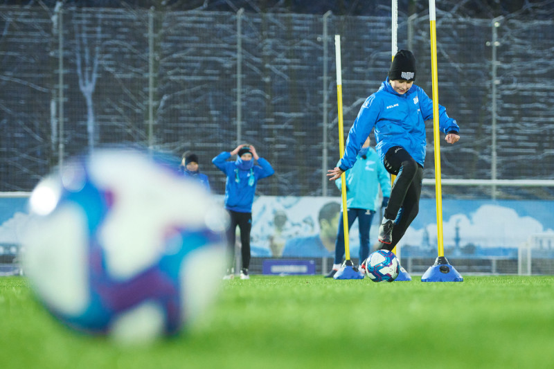 Совместная тренировка Анастасии Поздеевой и Вероники Куропаткиной с командой U-13