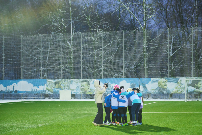 Совместная тренировка Анастасии Поздеевой и Вероники Куропаткиной с командой U-13