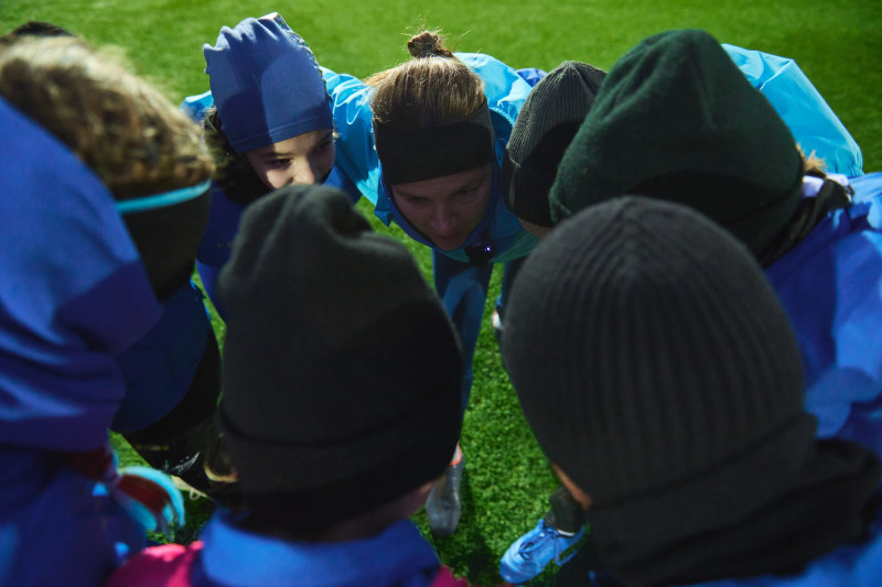 Совместная тренировка Анастасии Поздеевой и Вероники Куропаткиной с командой U-13