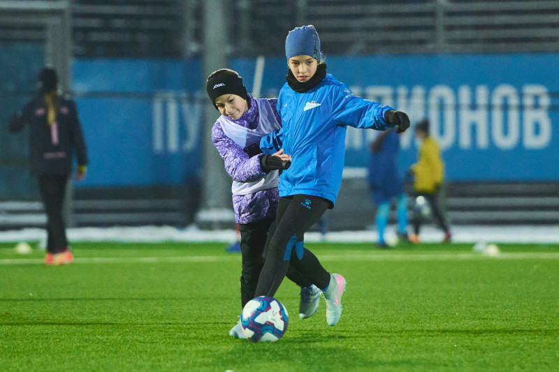Совместная тренировка Анастасии Поздеевой и Вероники Куропаткиной с командой U-13