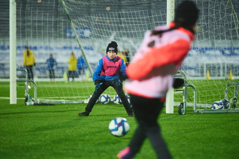 Совместная тренировка Анастасии Поздеевой и Вероники Куропаткиной с командой U-13