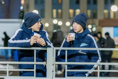 Болельщики на матче «Зенит»-м — «Локомотив»-м