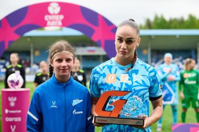 Вручение награды «G-Drive. Лучший игрок апреля» Нине Матейич