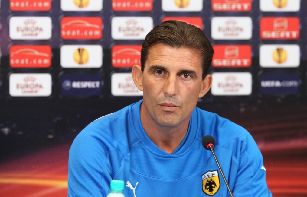 Передматчевая пресс-конференция Главного тренера ФК «АЕК» Бледар Кола