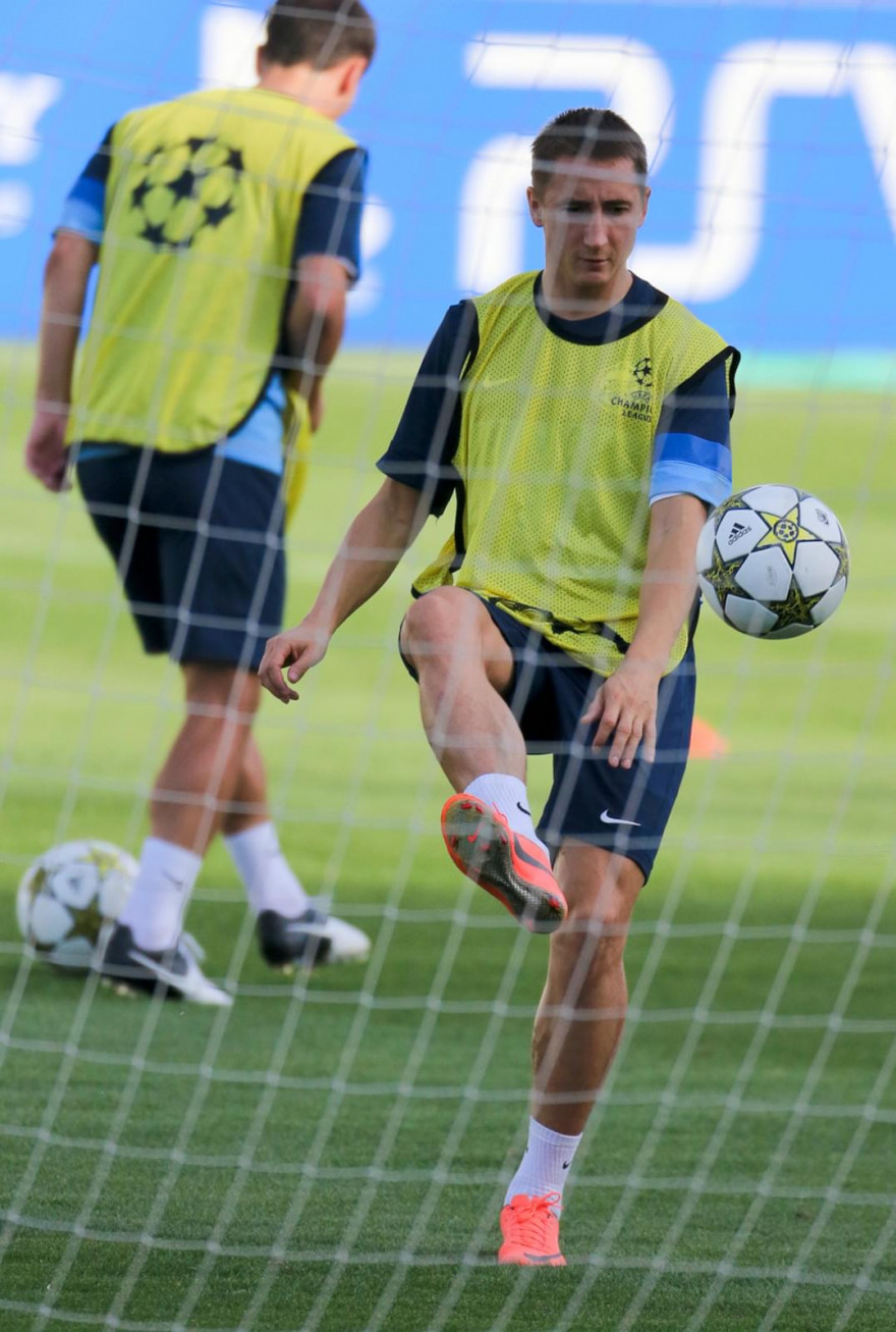 Тренировка перед матчем 1-го тура группового этапа Лиги чемпионов УЕФА 2012/2013 «Малага» — «Зенит».