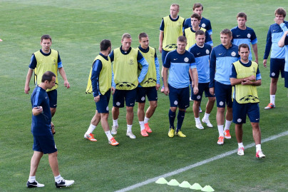 Тренировка перед матчем 1-го тура группового этапа Лиги чемпионов УЕФА 2012/2013 «Малага» — «Зенит».