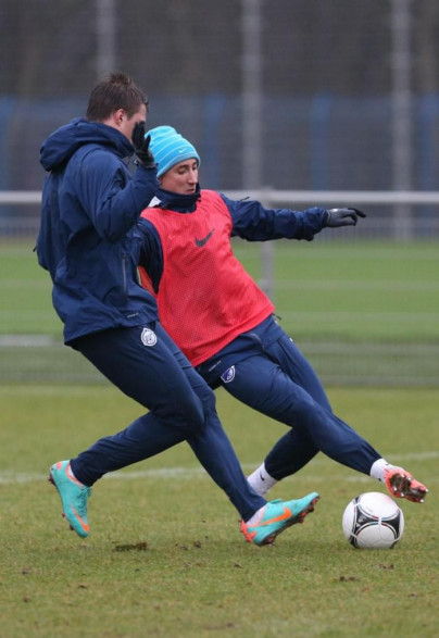 Open training session before the match of the 17th round of the Russian Championship CSKA c