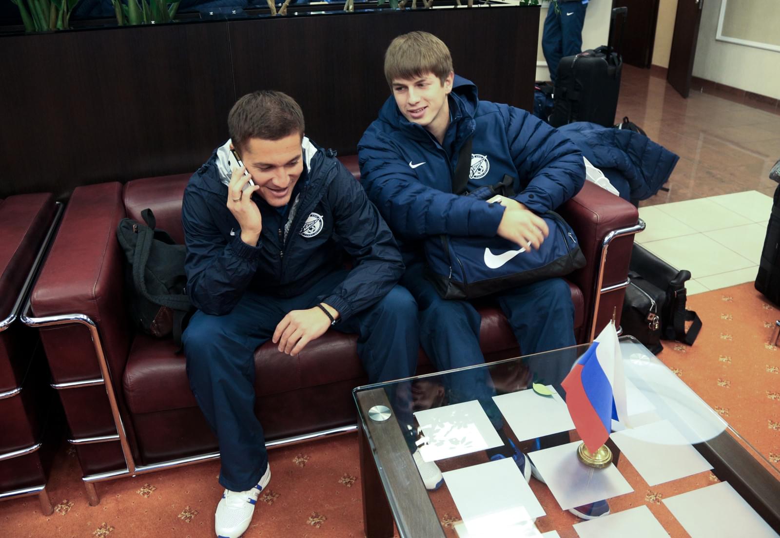 Вылет команды на матч «Зенит» — «Ливерпуль»