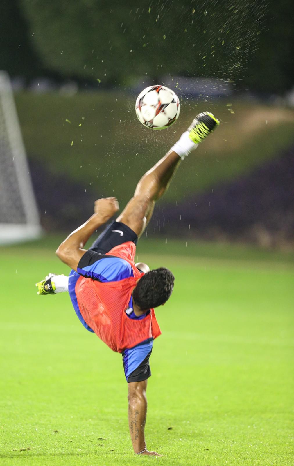 Зимние сборы «Зенита» в Дохе, вечерняя тренировка