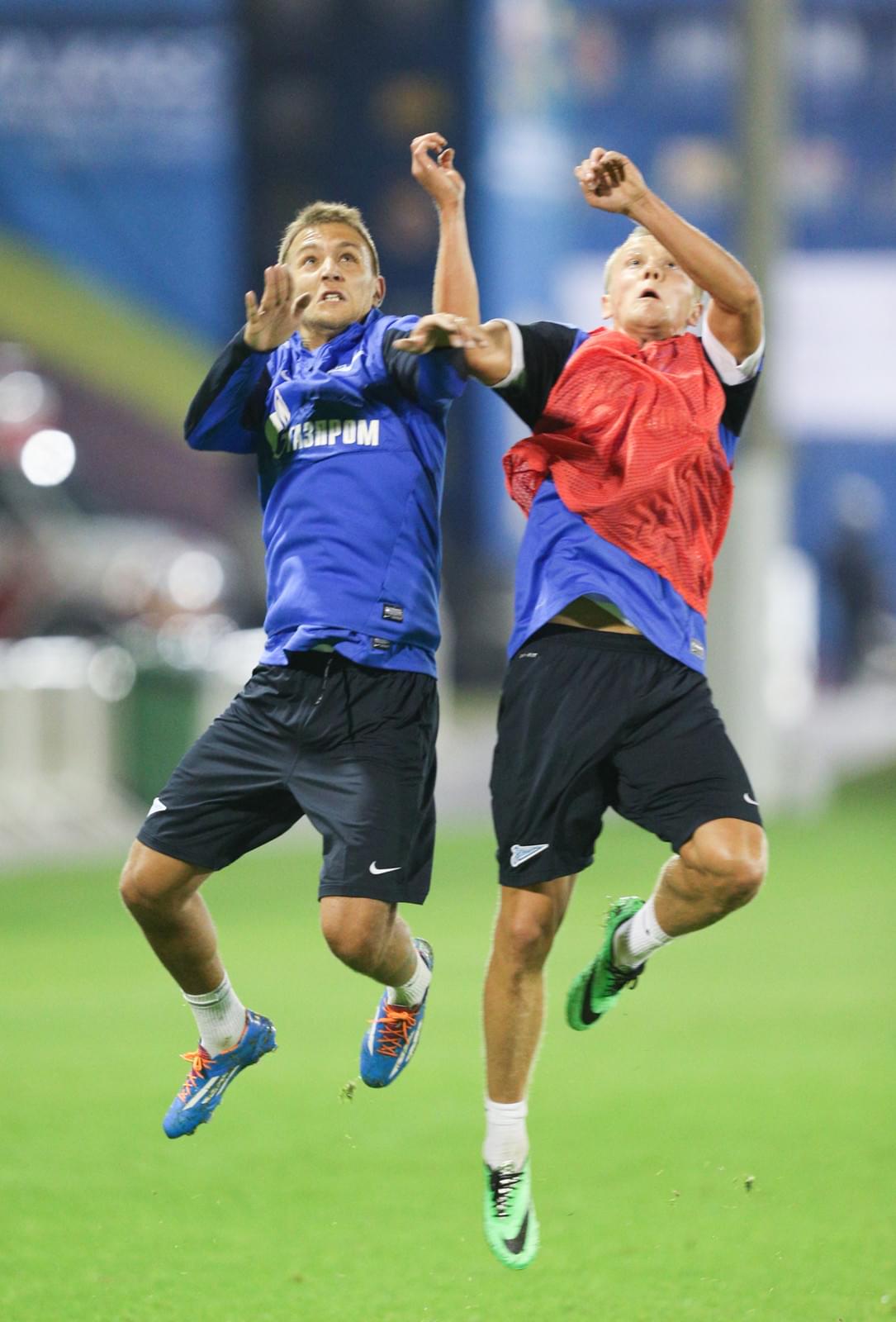 Зимние сборы «Зенита» в Дохе, вечерняя тренировка