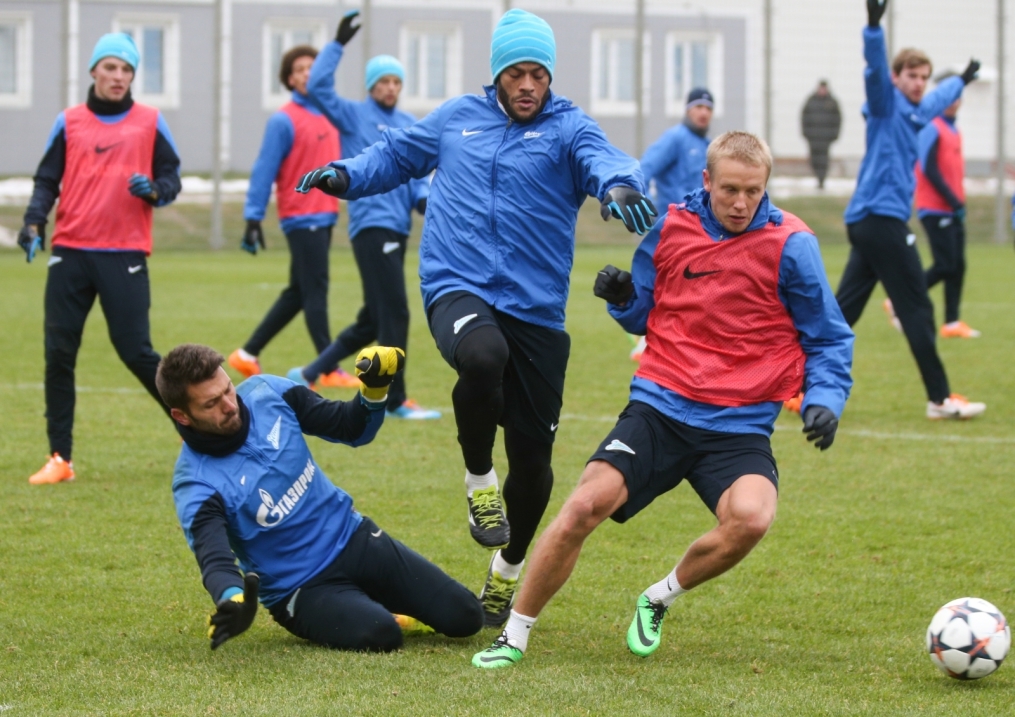 Тренировка основного состава ФК «Зенит»