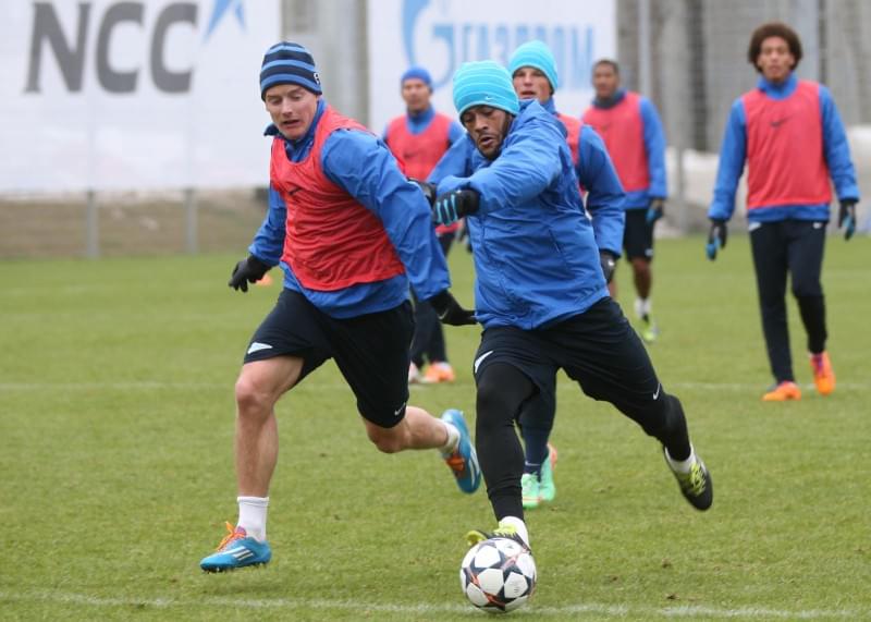 Тренировка основного состава ФК «Зенит»