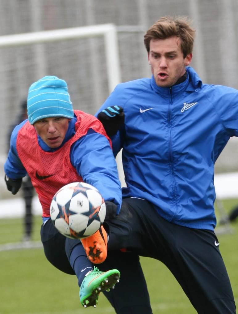 Тренировка основного состава ФК «Зенит»