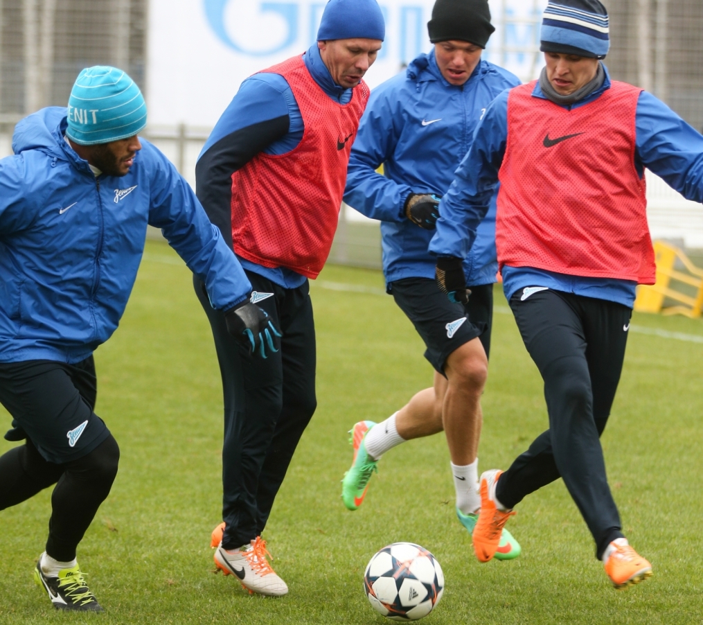 Тренировка основного состава ФК «Зенит»