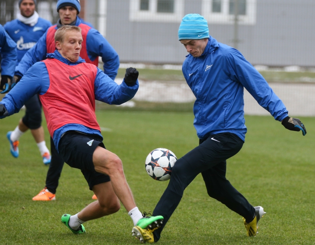 Тренировка основного состава ФК «Зенит»