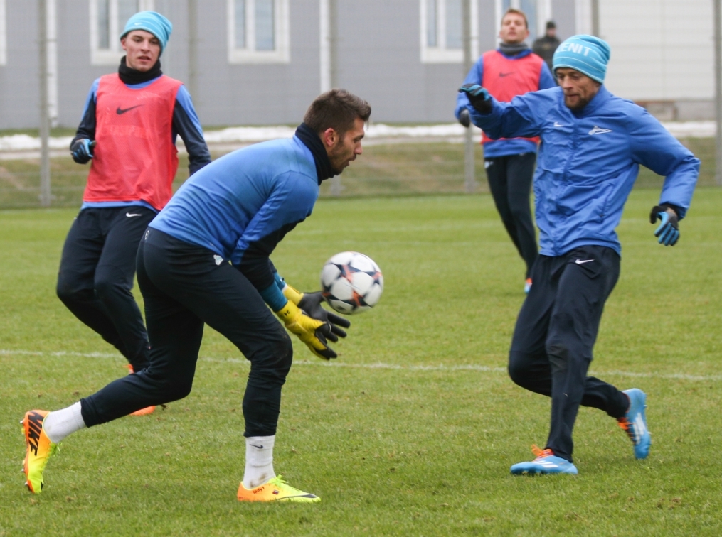 Тренировка основного состава ФК «Зенит»