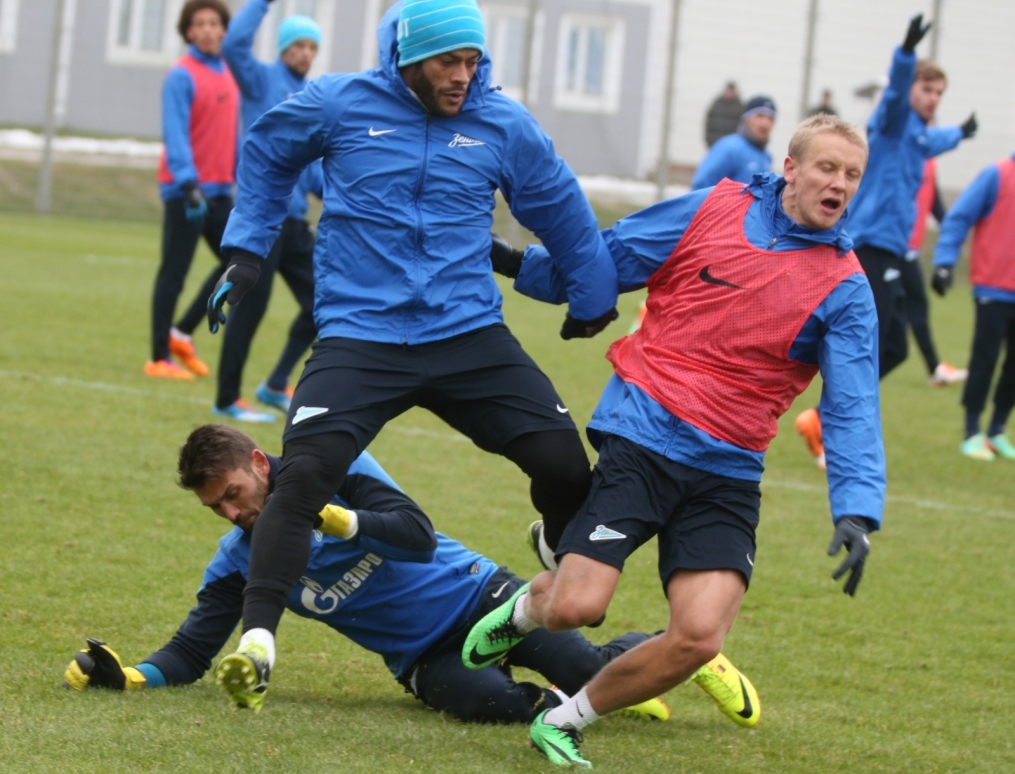 Тренировка основного состава ФК «Зенит»