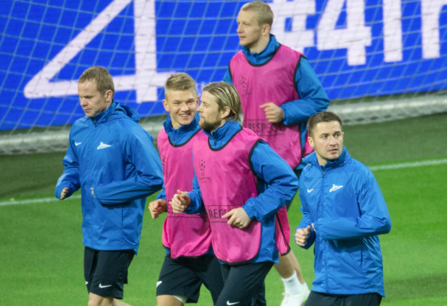 Тренировка «Зенита» перед матчем с «Боруссией»