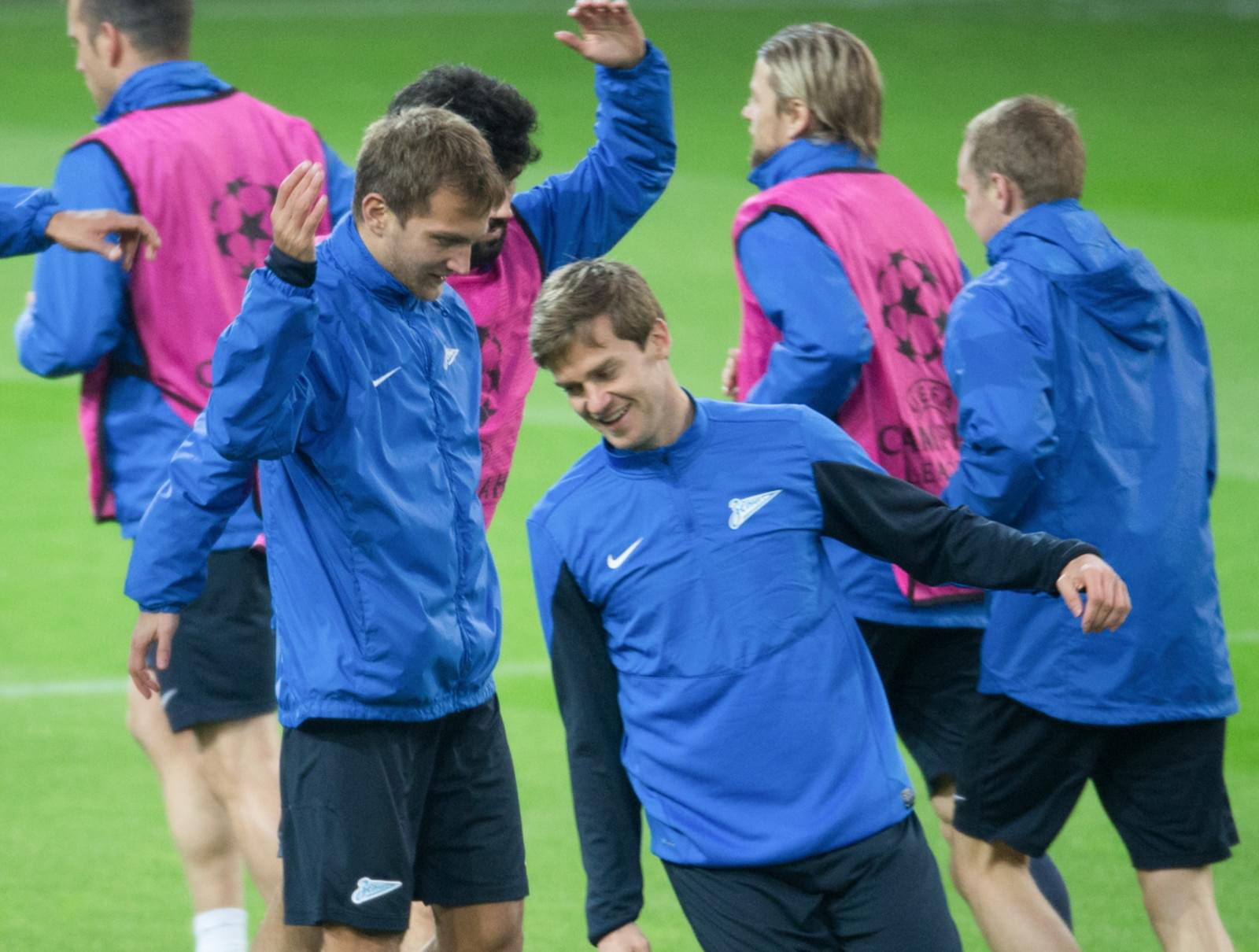 Тренировка «Зенита» перед матчем с «Боруссией»