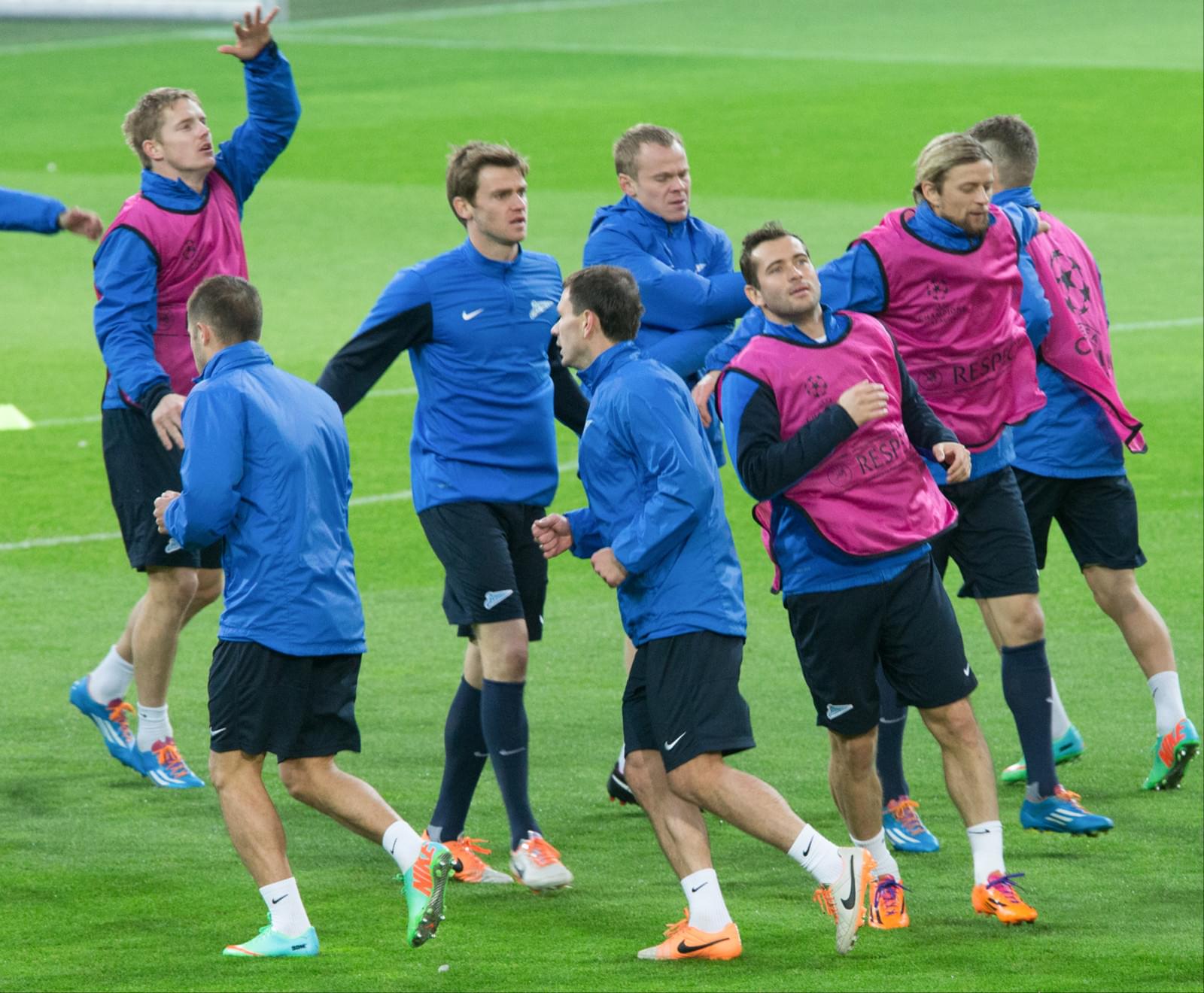 тренировка «Зенита» перед матчем с «Боруссией»