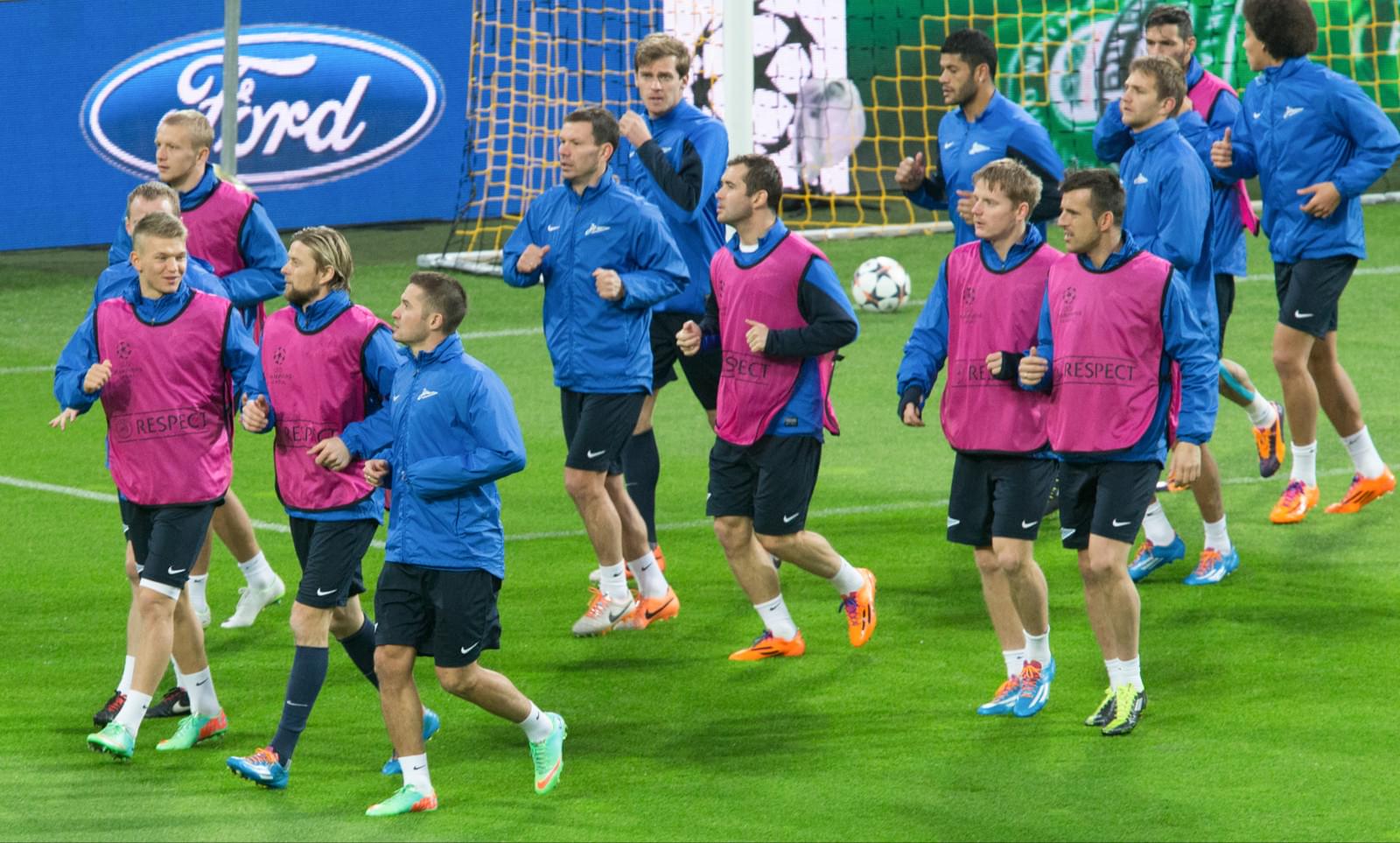 тренировка «Зенита» перед матчем с «Боруссией»