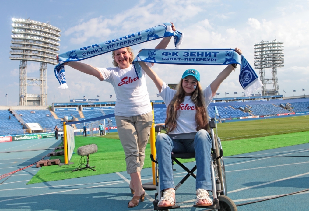Инвалид-колясочник, болельщица Зенита Алина Шевцова