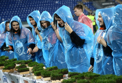 «ОБИ» подарил газон «Петровского» болельщикам