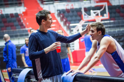 Тренировка основного состава БК «Зенит» перед матчем «Зенит» — УНИКС