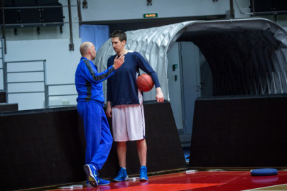 Тренировка основного состава БК «Зенит» перед матчем «Зенит» — УНИКС