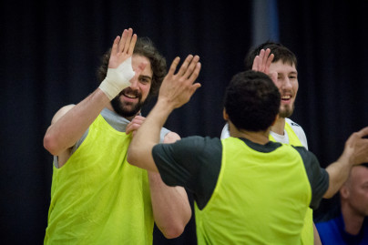 Тренировка основного состава БК «Зенит»