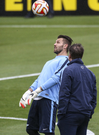 Тренировка «Зенита»  перед матчем  Лиги Европы УЕФА, 1/4 финала,  «Севилья» — «Зенит»