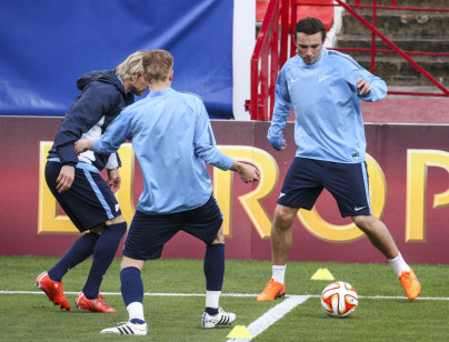 Тренировка «Зенита»  перед матчем  Лиги Европы УЕФА, 1/4 финала,  «Севилья» — «Зенит»