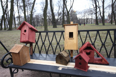 90 добрых дел: зенитовцы повесили скворечники в Михайловском саду