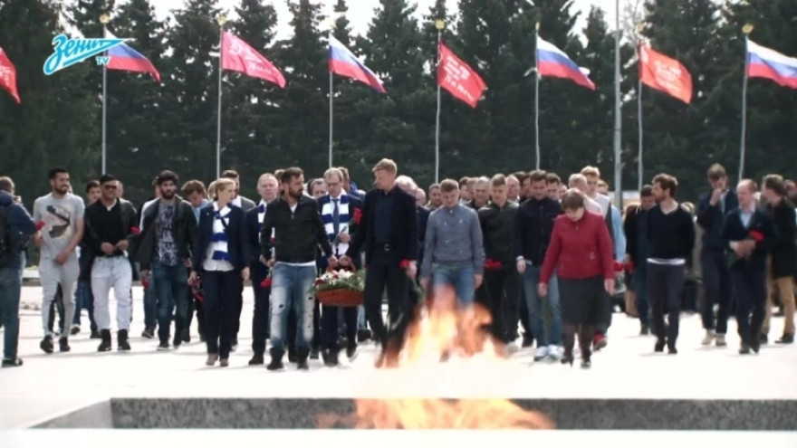 «Зенит-ТВ»: церемония возложения цветов на Пискаревском мемориале